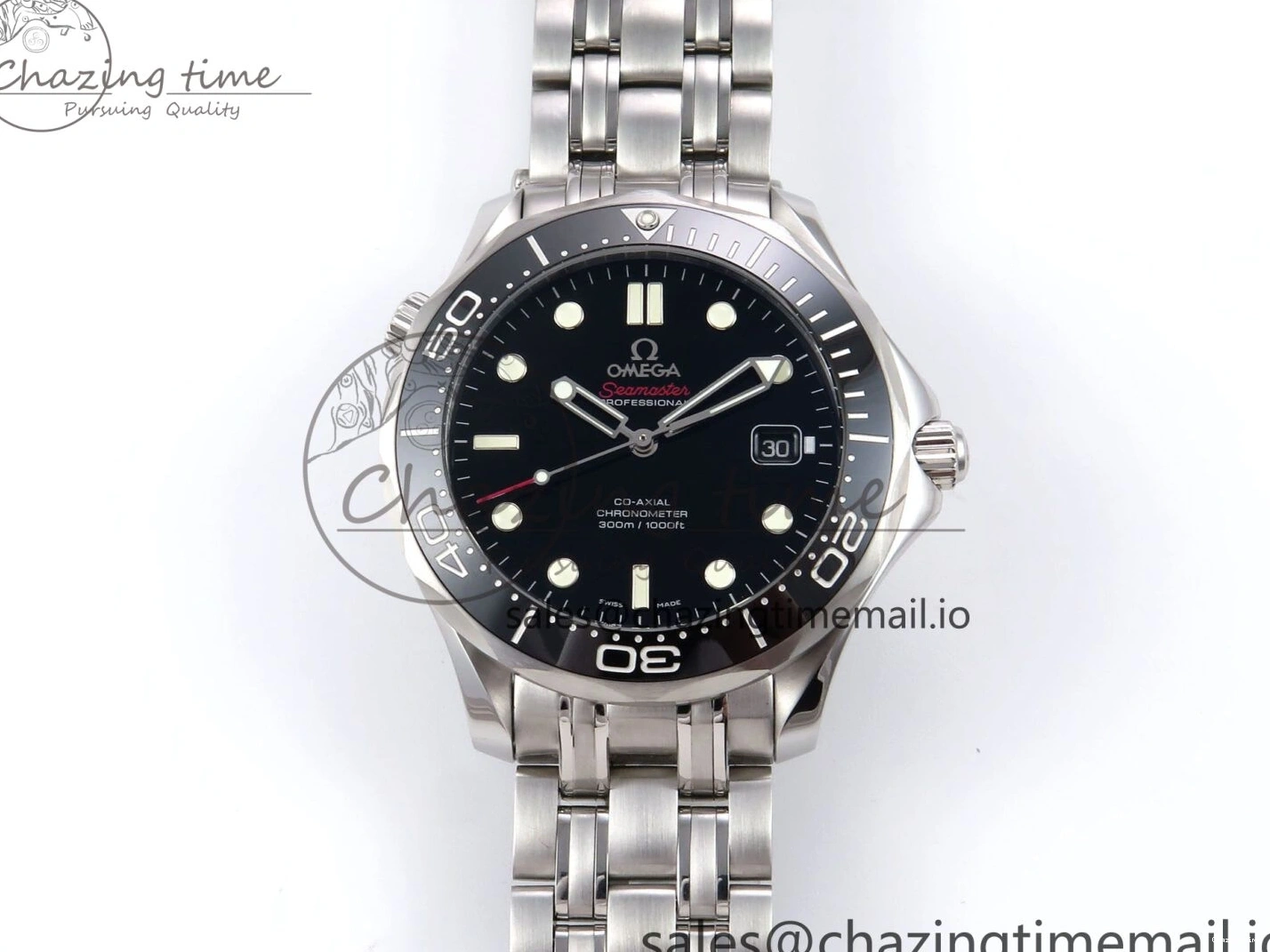 0315 Seamaster Diver 300M OMF 1:1 Best Edition Black Ceramic Black Dial on SS Bracelet A Seasonal 7708